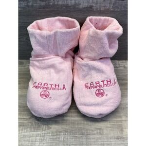 Earth Therapeutics Stress Relief Comfort Booties Hot Cold Pink One Size